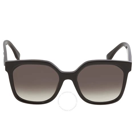 Fendi Gradient Smoke Square Ladies Sunglasses 